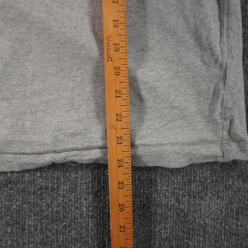 True Religion Graphic T-Shirt Mens Small Gray Buddha Guitar Relaxed Fit Tee